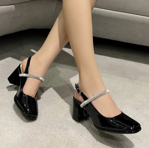 High Fashion Marry Jane Sling Back Heels