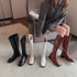 Fashion Low Heel Square Toe Knee Boots