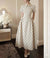 Polka Dot Half Sleeve Collar Flared Skater Dress