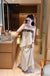 2-Piece Set, Spaghetti Asymmetrical Lace Trim Top With Skirt