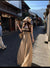 Ruffle Front Button-Up Maxi Dress
