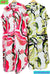 Short Sleeve Printed Button Down Collar Dress